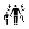 family violence glyph icon vector illustration