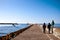 Family walk on Darlowo pier