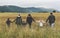 Family Walking Field Nature Togetherness Concept