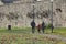 The family walks in Smederevo fortress