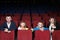 Family watching a movie in 3D cinema