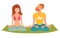 Family yoga, isolated woman and man in the lotus position on white background