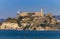 The famous Alcatraz Island, former prison in San Francisco Bay, California, USA