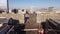 Famous Alexanderplatz Square in Berlin from above - aerial view