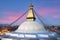 Famous ancient Boudhanath Stupa, also called Boudnath, or Boudha in Kathmandu, Nepal