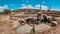 Famous ancient obelisks in city Aksum, Ethiopia