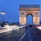 Famous Arc de Triomphe by night