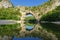 Famous arch at Vallon-Pont-d`Arc, Ardeche, France