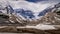 The famous Athabasca Glacier in the Columbia Icefields in Jasper National Park