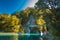 Famous attraction - Blue Pools, Haast Pass,  New Zealand, South Island