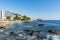 Famous Barra beach and lighthouse on the seafront