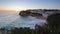 Famous beach village carvoeiro, during sunset Portugal