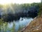 Famous beautiful marble quarry canyon Ruskeala, Republic of Karelia, Russia