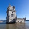 The famous Belem Tower in Lisbon, Portugal.