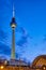 The famous Berlin Television Tower and the trainstation