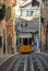 Famous Bica Funicular Elevador da Bica or Ascensor da Bica, the third oldest of all, inaugurated in 1892, in district of Baixa-