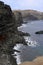 The famous blowhole on the windward side of Maui, Hawaii with rugged coastline and steep dangerous cliffs.