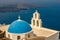 Famous Blue Church Domes of Santorini