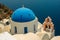 Famous Blue Church Domes of Santorini