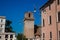 Famous Borgia Tower against a beautiful blue sky in Rome