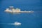 The famous Bourtzi, a Venetian water fortress at the entrance of the harbour in Nafplio seaside city in Argolis, Peloponnese,