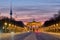 The famous Brandenburg Gate with the Television Tower