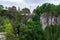 Famous bridge Basteibruecke in Saxon Switzerland on a cloudy day