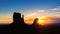 The famous Buttes of Monument Valley at sunrise