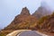 Famous canyon Masca in fog at Tenerife island - Canary