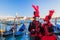 Famous carnival with beautiful masks in Venice, Italy