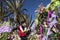Famous Carnival of Nice, Flowers` battle. This is the main winter event of the Riviera