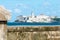 The famous castle of El Morro in Havana and the Malecon seawall