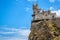 The famous castle Swallow`s Nest on rock in Crimea