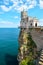 The famous castle Swallow`s Nest on the rock in Crimea