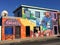 Famous Cayman Cabana building with the colorful mural in Georgetown, Grand Cayman, Cayman Islands