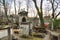 Famous cemetery of Pere Lachaise, Paris, France
