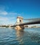 Famous Chain Bridge in Budapest, Hungary