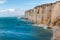 Famous chalk cliffs of the English Channel coast in Etretat, Normandy