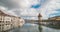 Famous Chapel Bridge and lake Lucerne Historic city center of Switzerland.