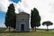 Famous chapel Cappella Madonna di Vitaleta near Pienza, Siena province, Tuscany