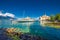 Famous Chateau de Chillon at Lake Geneva near Montreux, Switzerland, Europe