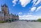 Famous Chateau Frontenac in Quebec historic center located on Dufferin Terrace promenade with scenic views and