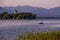 Famous chiemsee lake in bavaria - germany boat