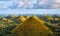 Famous Chocolate Hills aerial drone view