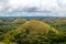 Famous Chocolate Hills aerial drone view, Bohol Island, Philippines