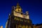 Famous city hall in Poznan od Old town square Stary rynek at twilight