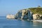 Famous cliffs of Etretat in France