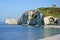 Famous cliffs of Etretat in France