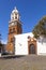 Famous clock tower and church of Nuestra Senora de Guadalupe in Teguise