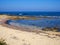 Famous coastal broadwalk path surrounding the archaeological park Paphos Cyprus